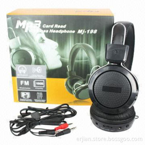 Cool Design Wireless Stereo Headphones with Built-in FM Radio, OEM Orders Welcomed